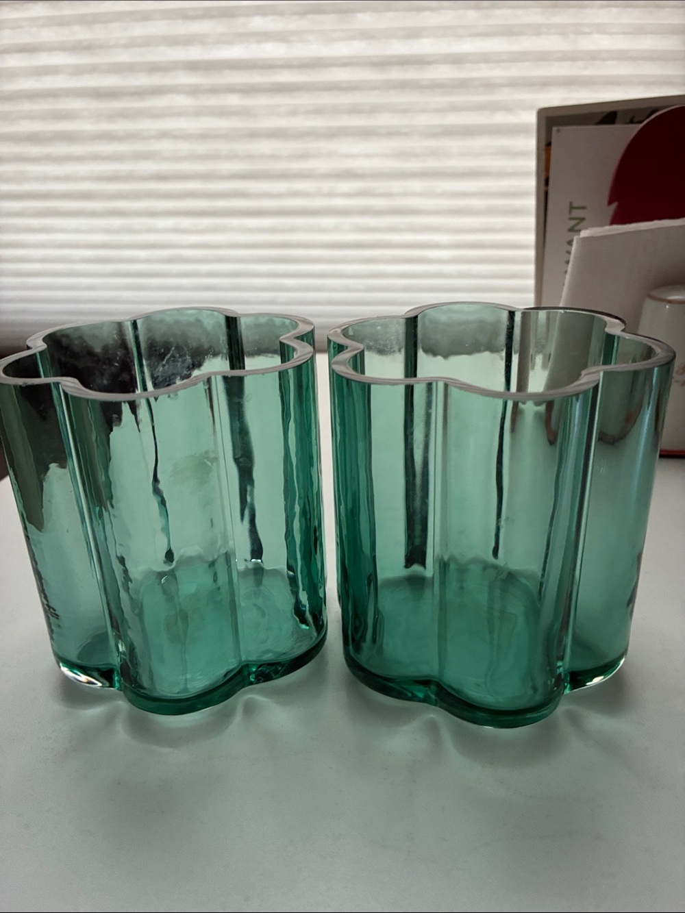MCM 1970 Jens Quistgaard Dansk glass vases, one pair